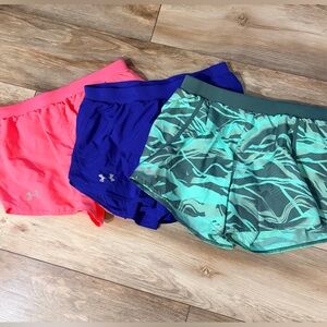 Under Armour Women's Athletic Shorts - Pink, Blue, Green Pattern